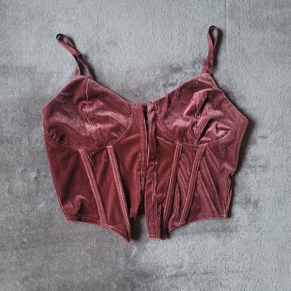 dark pink corset / tank top - Picture 1 of 3